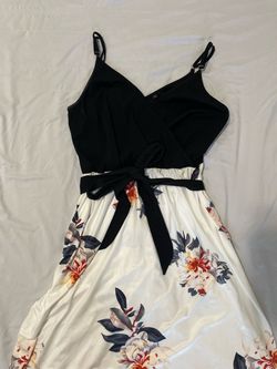 Newshows V-Neck Floral Patchwork Maxi Dress