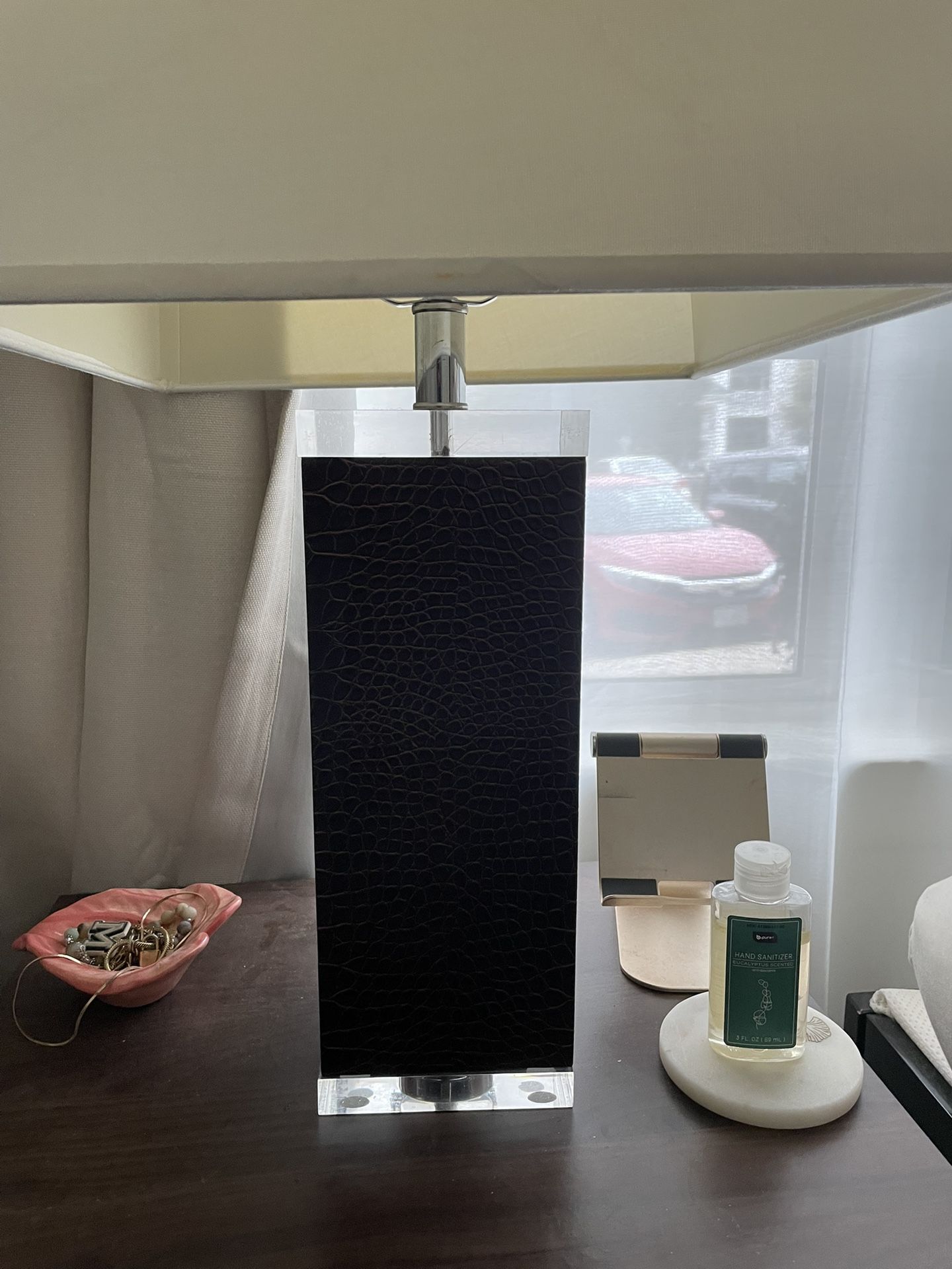 Two Luxury Leather Lamps