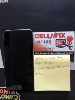 iPhone 6 space gray 16gb unlocked t-mobile metro pcs at&t cricket