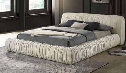 Brand New Beige Queen Queen Platform Bed Frame (Available in Eastern King)