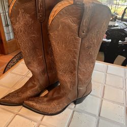 Sterling River Leather Women’s Cowboy Boots SZ 9