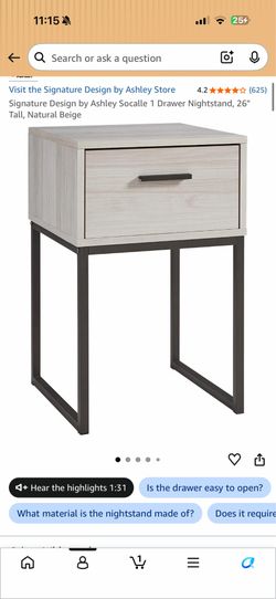 Ashley Furniture Socalle 1 Drawer Nightstand