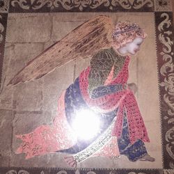 Sweet Angel Art With Gold Frame
