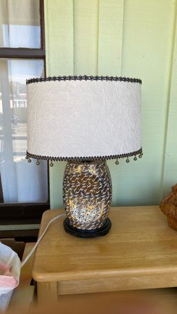Antique Asian hand painted porcelain lamp
