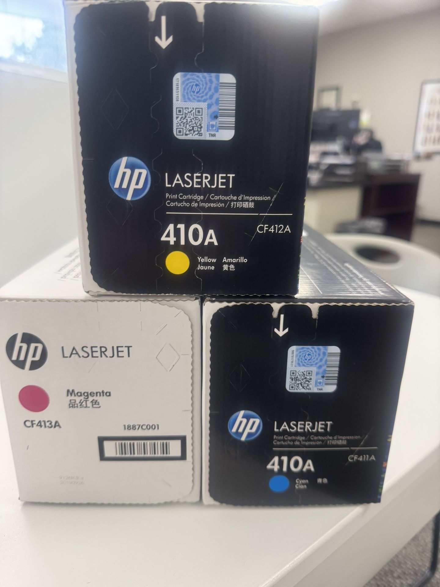 HP 410A Printer Cartridges (3) - Brand New/Sealed