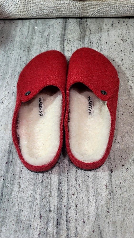 Red Birkenstock Slippers