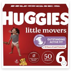 Huggies Little Movers Diapers Size 6 - 50ct