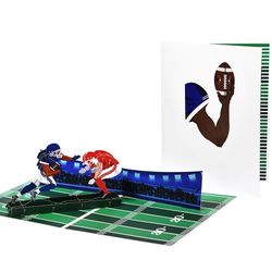 American Football 3D Pop-up Card with Envelope, for All Occasions 