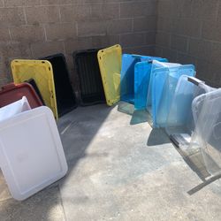 Need Storage (7) Bins With Lids. Need To Buy All For One  Price FIRM . 