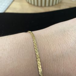 Monet Gold Tone “love” Bracelet, 7”