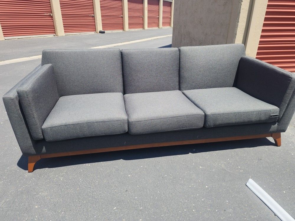 Modway Modway Chance Mid-Century Modern Upholstered Fabric Sofa In Gray