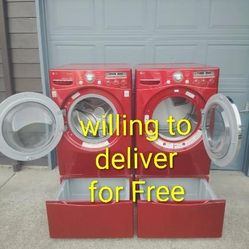 LG Frontload  Washer And Electric Dryer Set