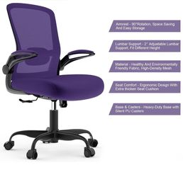 Purple Ergonomic Office Chair Like New