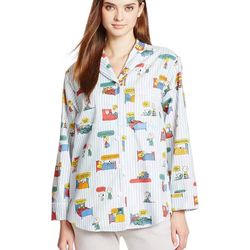 Snoopy Cotton Pajama Set - Long Sleeve Top & Pants - Brand New