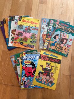 Hanna Barbera Cartoon 13 Comic Book Lot Gold Key Charlton Flintstones Wacky Races and More