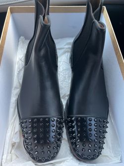 Christian Louboutin Melon Spikes leather Chelsea boots