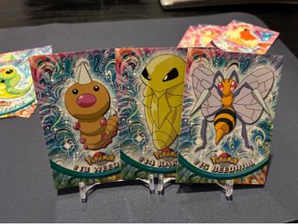 Weedle Kununa Beedrill #13-15 Topps Tv Pokemon Lot