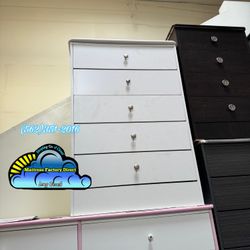White Five Drawer Dresser Chest Comoda Cajonera Nueva