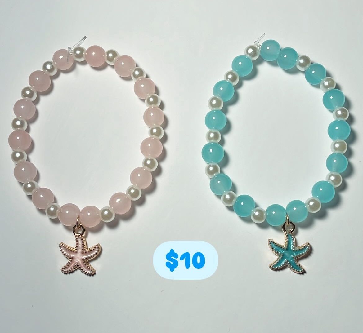 Matching Blue And Pink Bracelet