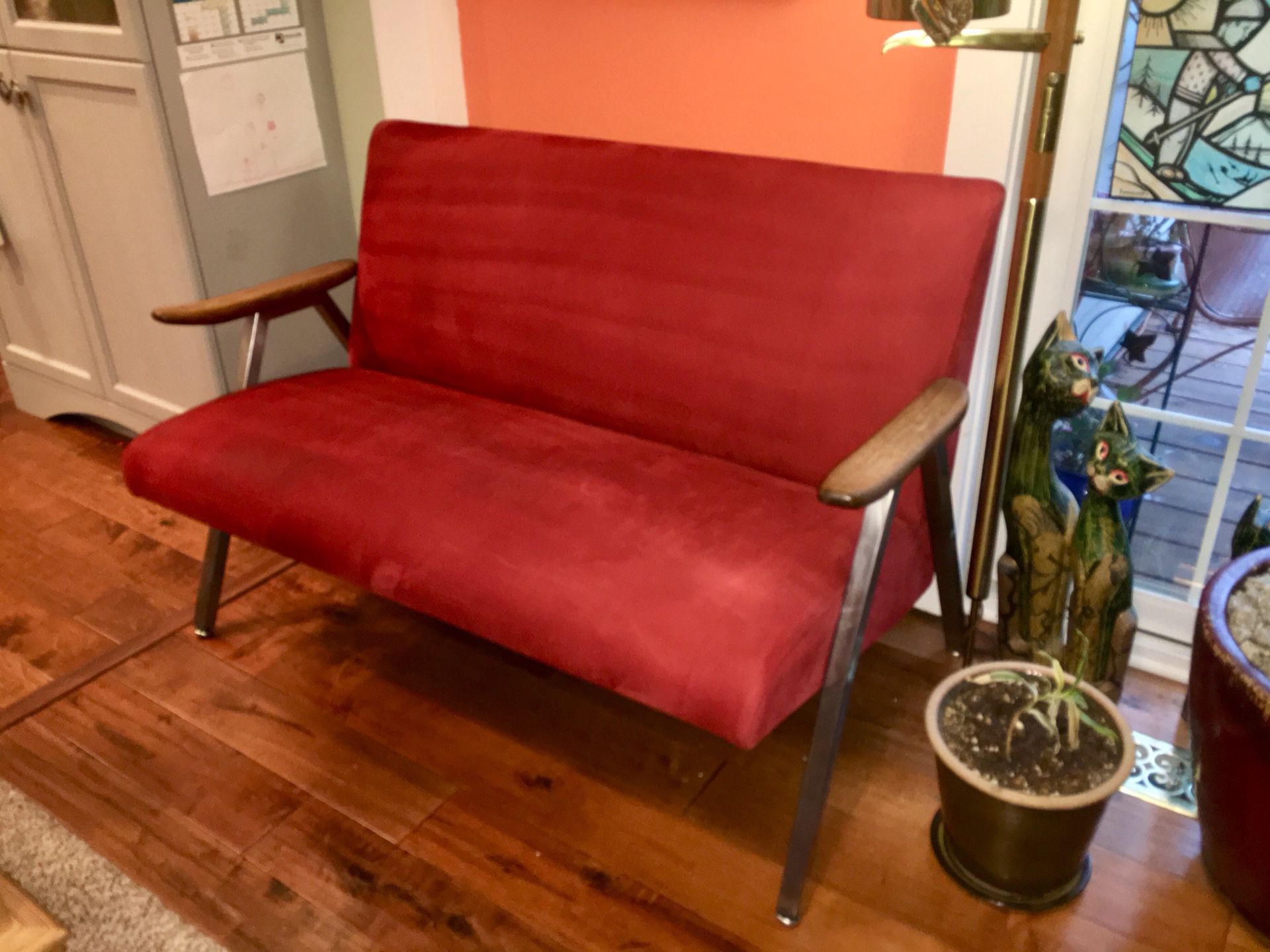 Red couch / love seat