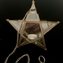 Glass Star Candle Holder