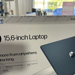 HP 15.6" Laptop, Intel Core i3-1115G4, 8GB RAM, 256GB SSD, Spruce Blue, Windows 11 Home in S mode, 15-dy2792wm