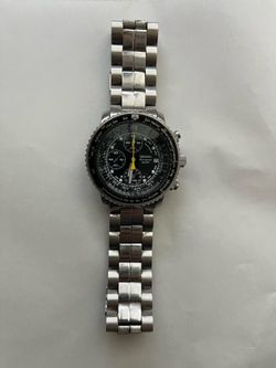 Seiko Flightmaster Quartz black dial