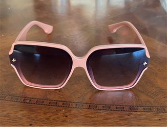 Oversized Square Sunglasses Pink Frame