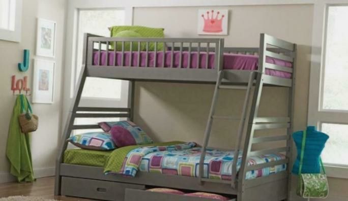 Ashton Grey Twin-over-full Bunk Bed