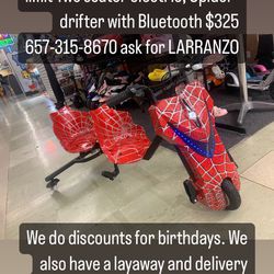 Two Seater Spider, Electric Drifter With Bluetooth $325 At The Waterman Discount Mall