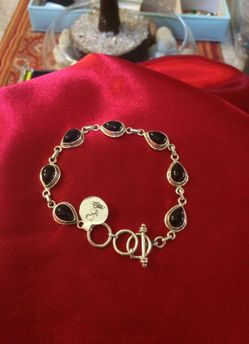 Amethyst sterling silver bracelet