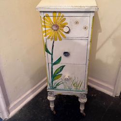 Antique Table On Wheels 