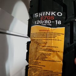 New Shinko E705 120/80-18 Motorcycle tire