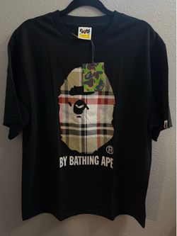 Bape burberryy tee large