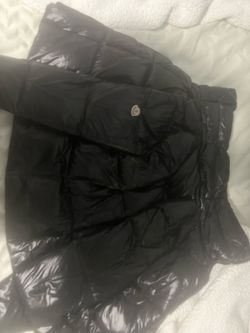 Moncler Black Glossy Puffer Jacket, Medium