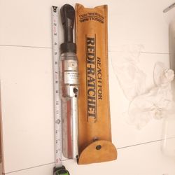 Vtg Ingersoll-Rand Pneumatic Redi-Ratchet Model 2001 In Leather Case. Not Tested