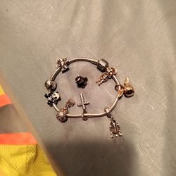  authentic Pandora charm bracelet and charms will sell separately
