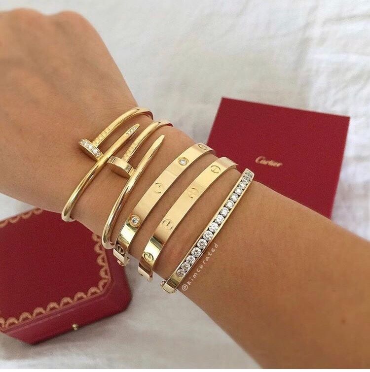 Love bracelet with Gold White Gold/ Rose