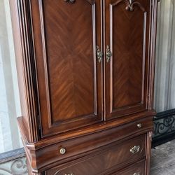 Wood Armoire With Drawers 