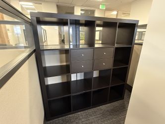 Vintage IKEA Expedit 4x4 Cube Shelf w/ Drawers