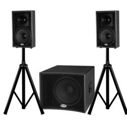 B-52 Matrix-1000 V2 700W Active 3-Piece Speaker System