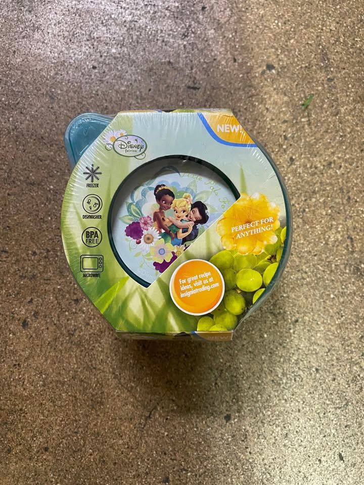 3 Tinker Bell reusable plastic snack containers