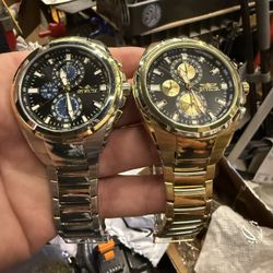 Like New Invicta Watches! Gold Tone And Silver Tone 