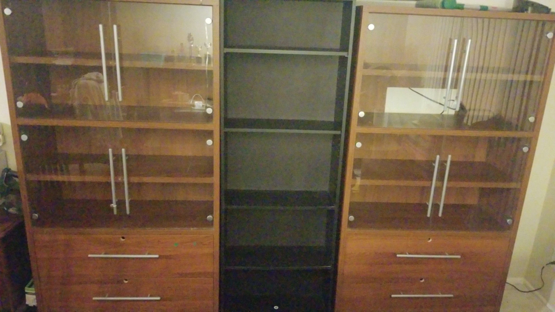 Cabinet and TV Center + Bookshelf for FREE