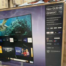 SAMSUNG 75-Inch Class Neo QLED 8K QN850C Series Mini LED Quantum HDR Smart TV with Ultra Slim Design, Dolby Atmos, Object Tracking Sound+, Q-Symphony 