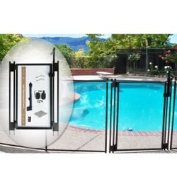 Pool Fence DIY by Life Saver Self-Closing Gate Kit, Black