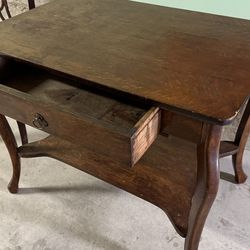Antique Library Desk /Table With Drawer