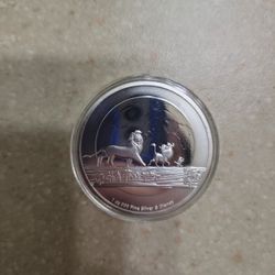 2021 Disney Lion King Hakuna Matata 1 Oz 999 Silver Coin 