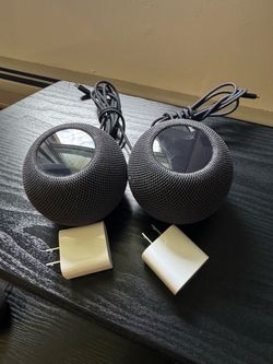 Pair of Apple HomePod Minis With Power Adapters