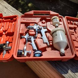 Husky Brand Air Spray Gun Kit With Case